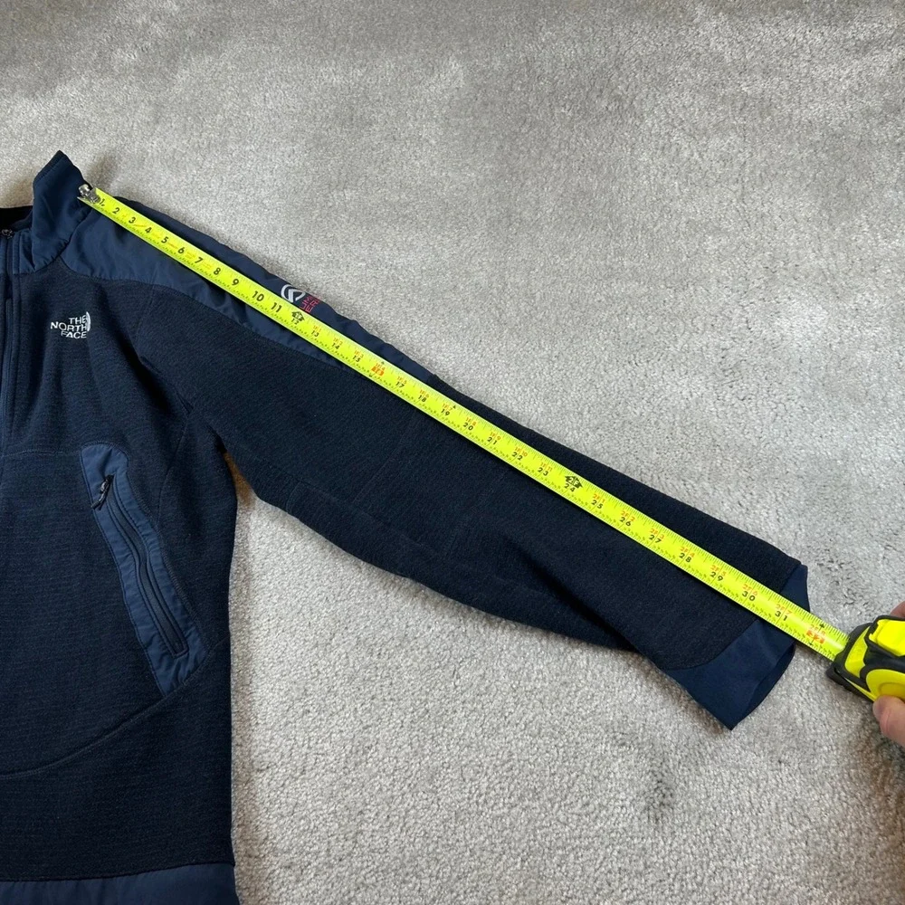 The North Face Summit Series Fleece Jacket Mens L Navy Blue Full Zip Softshell